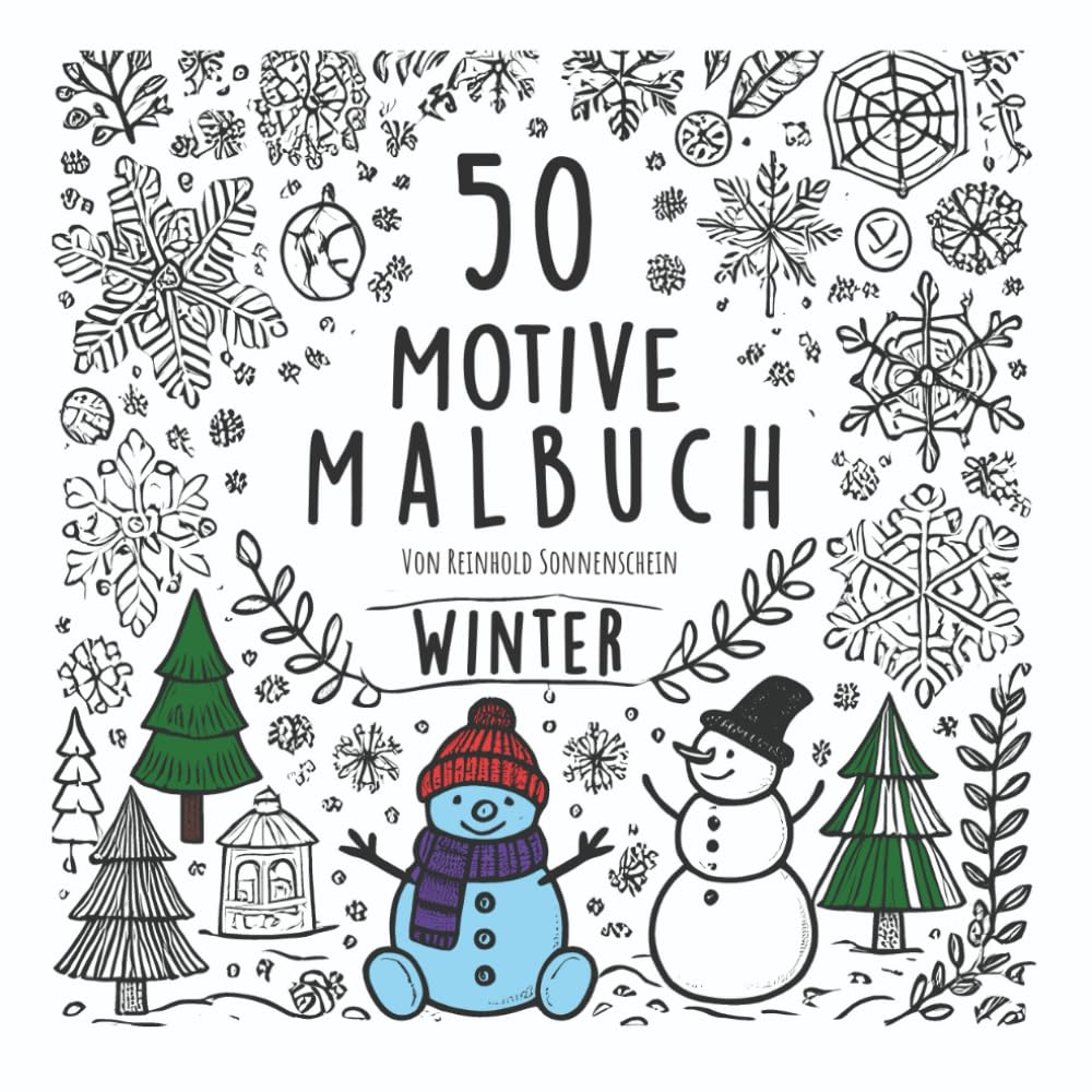 50 Motive Malbuch: Winter